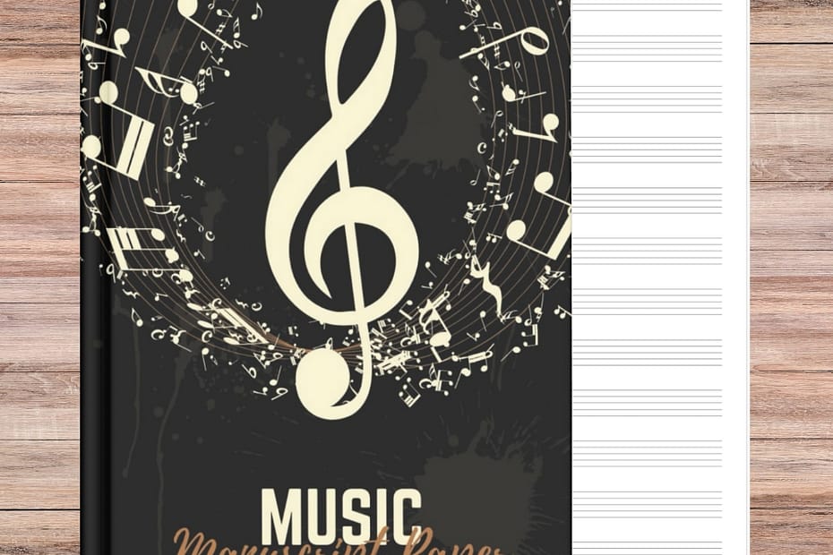 ChadaPublisher Music Notebook Manuscript Staff Paper