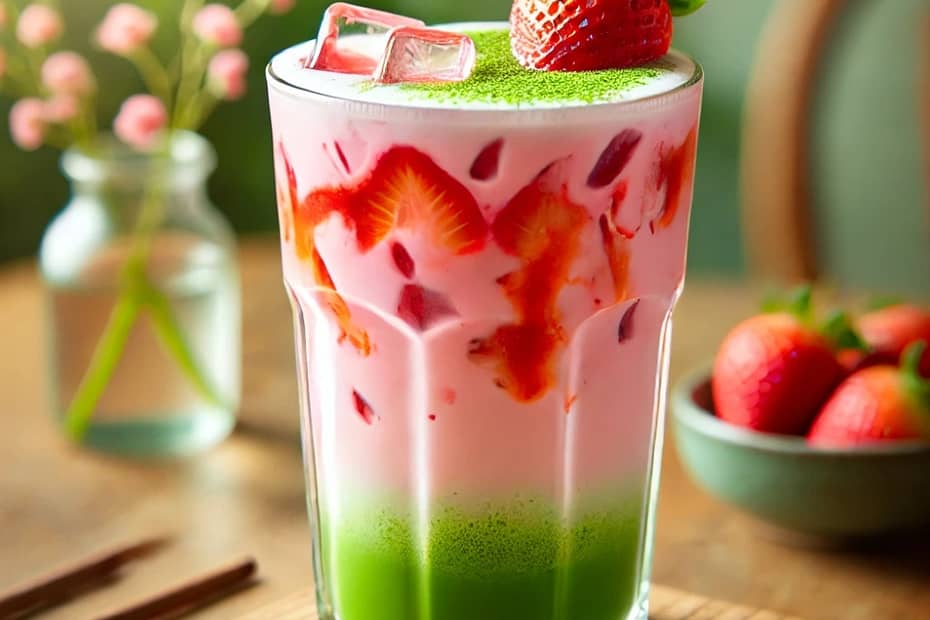 Strawberry Matcha Latte